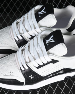 Louis Vuitton Trainer Virgil Abloh Black & White Sneakers Women