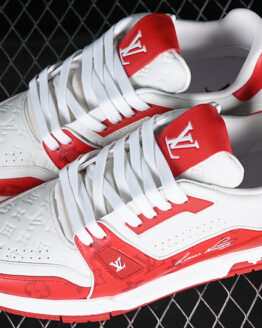 Louis Vuitton Trainer #54 Signature Red & White Sneakers