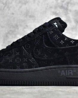 Louis Vuitton Nike Air Force 1 Low By Virgil Abloh Triple Black Sneakers