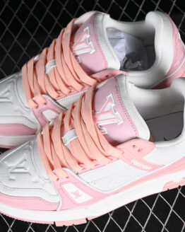 Louis Vuitton Trainer Virgil Abloh Pink & White Sneakers Women